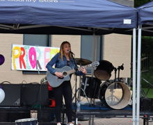 Student performing at Priorfest